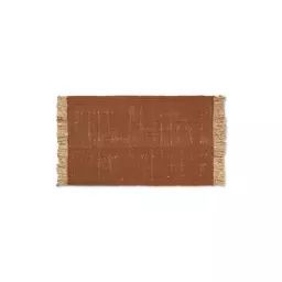 Tapis Tapis en Tissu, Jute – Couleur Marron – 26.78 x 26.78 x 26.78 cm