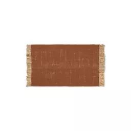 Tapis Tapis en Tissu, Jute – Couleur Marron – 26.78 x 26.78 x 26.78 cm