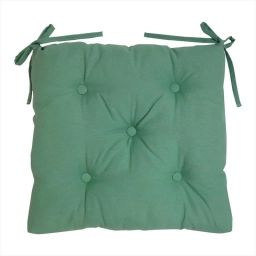 Galette de chaise Luck, vert l.40 x H.40 cm