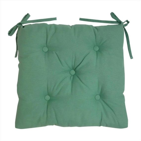 Galette de chaise Luck, vert l.40 x H.40 cm