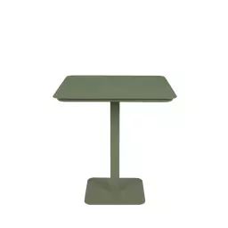 Vondel – Table à manger de jardin bistrot en métal 71x71cm – Couleur – Vert