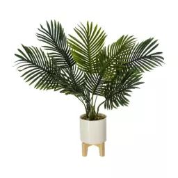 Plante artificielle H72 cm PALMIER Blanc / Vert