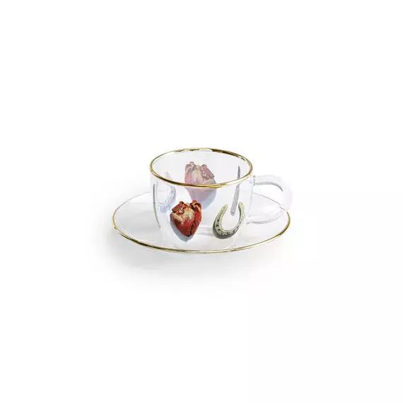 Tasse à café Toilet Paper en Verre, Verre borosilicaté – Couleur Multicolore – 15.33 x 15.33 x 8.8 cm – Designer Pierpaolo Ferrari