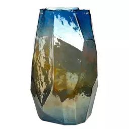 Vase Luster en Verre, Verre teinté – Couleur Bleu – 40.41 x 40.41 x 40 cm – Designer  Studio