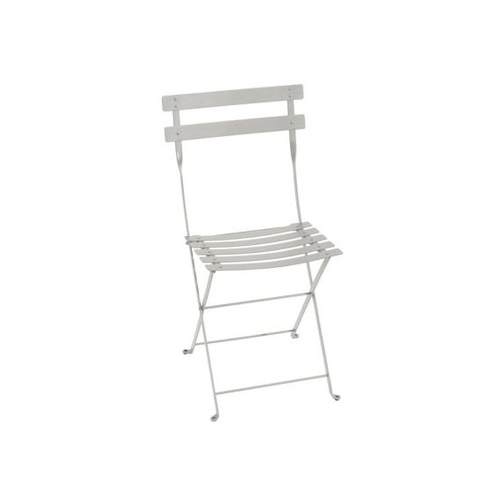 Chaise pliante Bistro en Métal, Acier laqué – Couleur Gris – 51.3 x 38 x 82 cm – Designer Studio