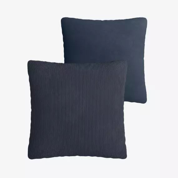 Coussin Viktoria en velours Bleu Foncé