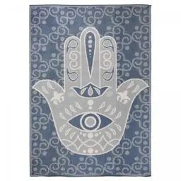 Tapis extérieur bleu 120×170