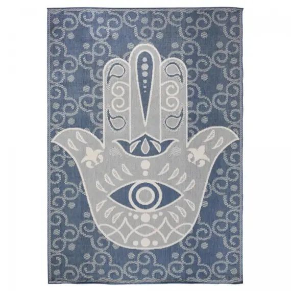Tapis extérieur bleu 120×170