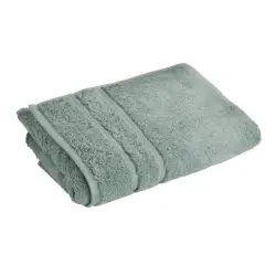 Drap de bain 100×150 vert de gris en coton