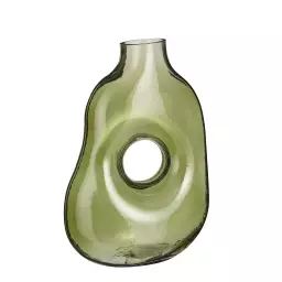 Vase en verre vert clair H25