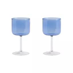 Verre à vin tint en Verre, Verre borosilicaté – Couleur Bleu – 20.8 x 20.8 x 15 cm