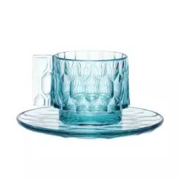 Tasse à café Jellies Family en Plastique, Technopolymère thermoplastique – Couleur Bleu – 19.83 x 19.83 x 5.5 cm – Designer Patricia Urquiola