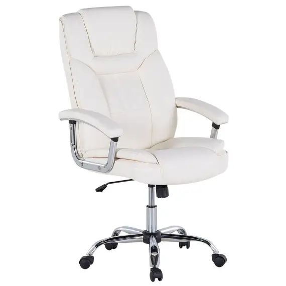 Chaise de bureau en cuir PU beige