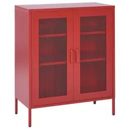 Buffet en acier rouge