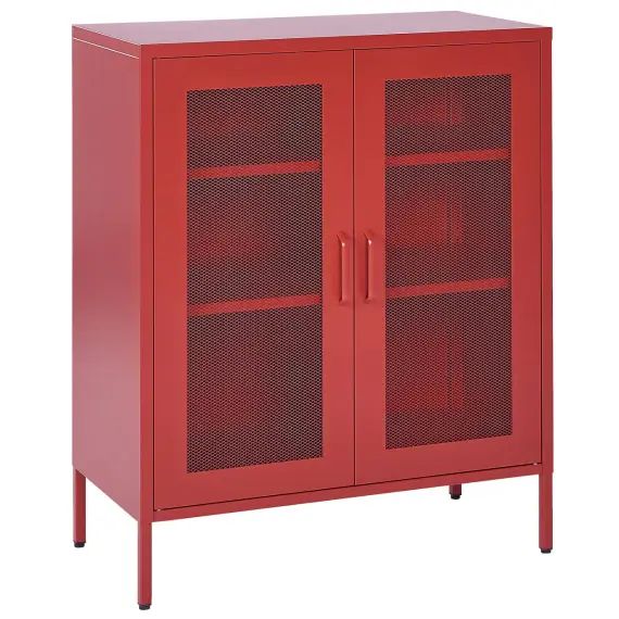 Buffet en acier rouge