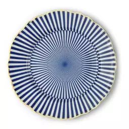 Assiette Vaisselle en Céramique, Porcelaine – Couleur Bleu – 19.83 x 19.83 x 19.83 cm – Designer La Tigre