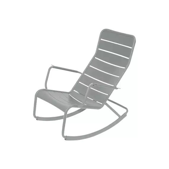 Rocking chair Luxembourg en Métal, Aluminium laqué – Couleur Gris – 69.5 x 94 x 92 cm – Designer Frédéric Sofia
