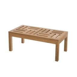 Table basse de jardin 100 x 50 cm en bois teck