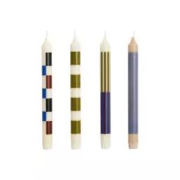 Bougie longue Bougie longue en Cire, Stéarine – Couleur Multicolore – 2.2 x 2.2 x 24 cm
