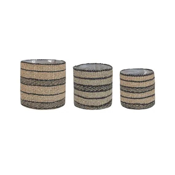 Cache-pot d&rsquo;intérieur en bois solide naturel H37 33 28