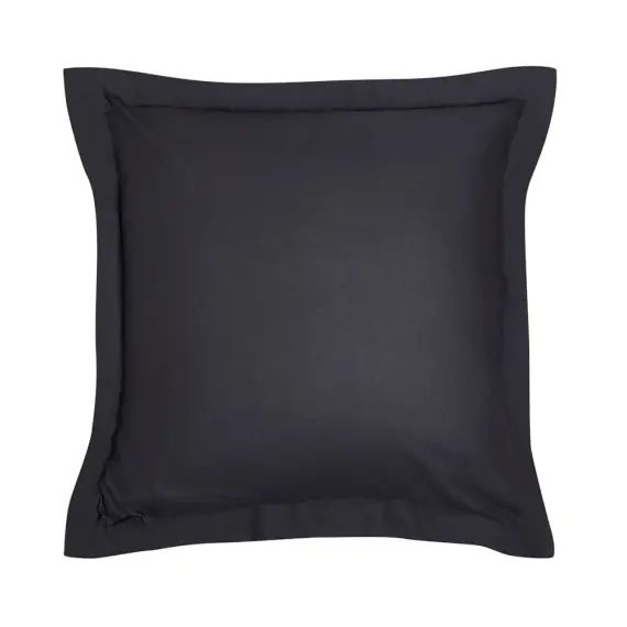 Taie d&rsquo;oreiller en coton anthracite 63×63