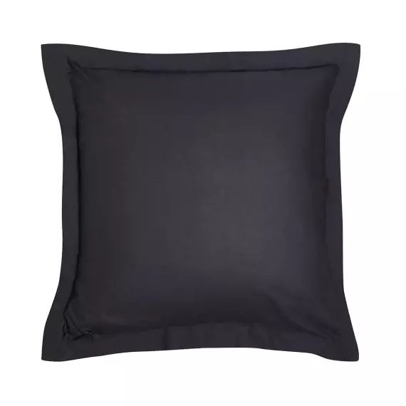 Taie d’oreiller en coton anthracite 63×63