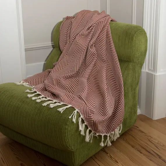 Plaid coton  130×170 tomette