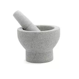 Mortier en granit 17 cm en pierre gris