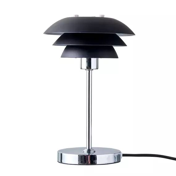 Lampe de table en métal noir mat, h 25 cm d 16 cm