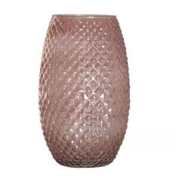 Vase en verre brun 18x18x30