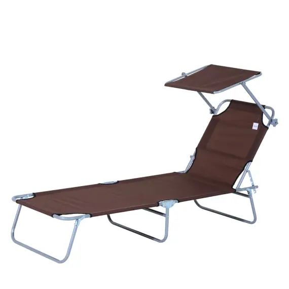 Transat bain de soleil pliable grand confort