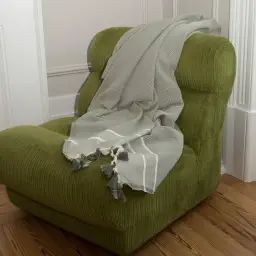 Plaid coton 160×250 olive