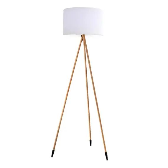Lampadaire extérieur sans fil Polyéthylène Bois clairH155CM