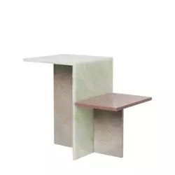 Table d’appoint Distinct en Pierre, Pierre acrylique – Couleur Multicolore – 59.5 x 35 x 50 cm – Designer Trine Andersen
