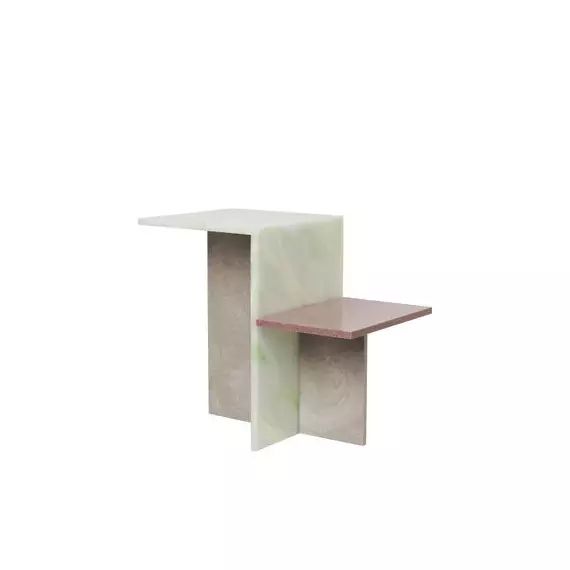 Table d’appoint Distinct en Pierre, Pierre acrylique – Couleur Multicolore – 59.5 x 35 x 50 cm – Designer Trine Andersen