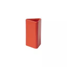 Vase Canvas en Céramique, Céramique émaillée – Couleur Rouge – 16.87 x 16.87 x 15 cm – Designer Nicholai Wiig-Hansen
