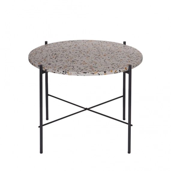 Table d’appoint en terrazzo ⌀63 gris