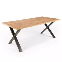Table à manger en bois noir pied forme x 160 x 95 x 75 cm
