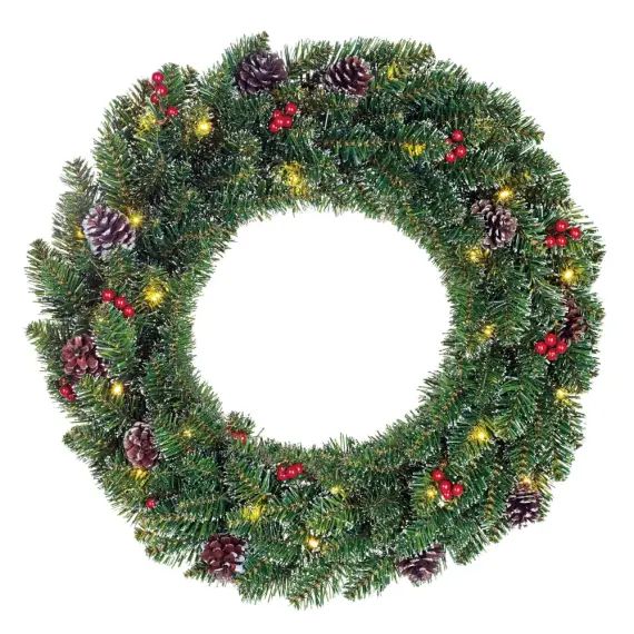 Couronne de noël artificielle LED D60
