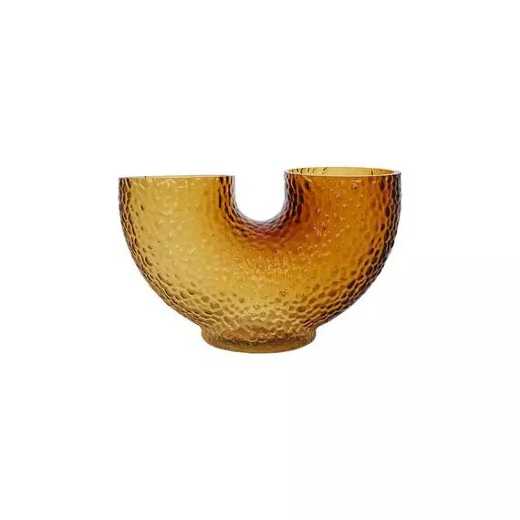 Vase Arura en Verre, Verre soufflé bouche – Couleur Marron – 34 x 30.22 x 19 cm