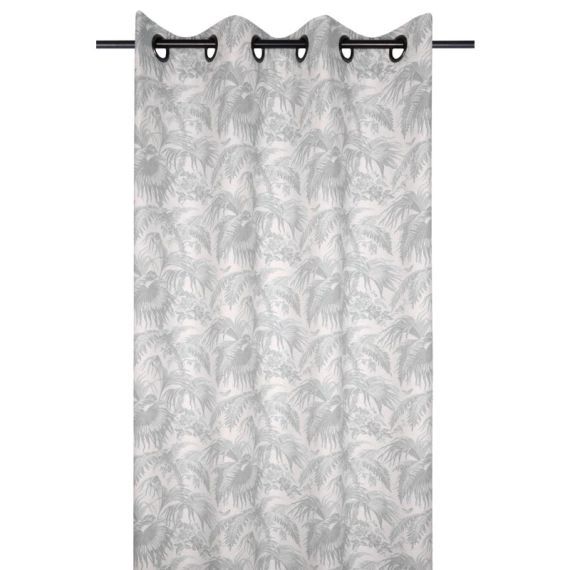 Rideau tamisant, coton, Equatorial gris l.135 x H.250 cm