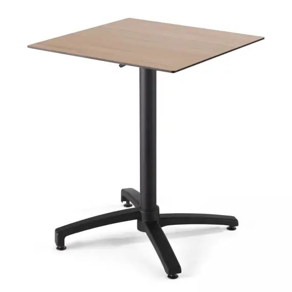 Table de jardin carré (60×60 cm) inclinable chene clair