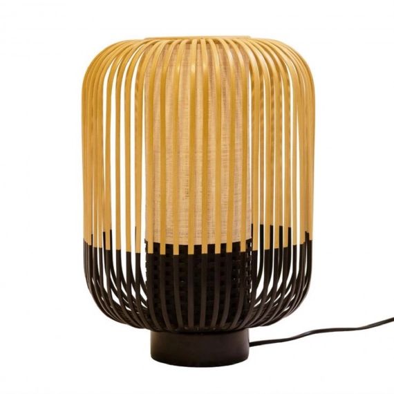Lampe à poser bambou/noir H39cm