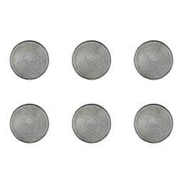 Lot de 6 petites assiettes en grès gris D17