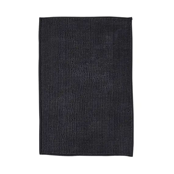 Tapis de bain Bubble uni en Polyester Gris 60x40cm