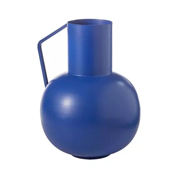 Vase en métal bleu