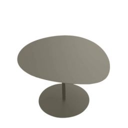 Table basse Galet en Métal, Aluminium – Couleur Marron – 60.55 x 60.55 x 37.5 cm – Designer Luc Jozancy