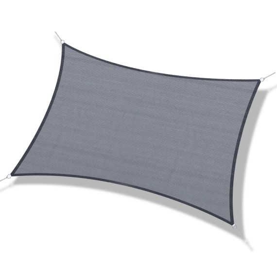 Voile d’ombrage rectangulaire 6L x 4l m gris