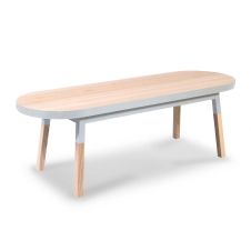 Table basse banc – 140 cm  – blanc balisson