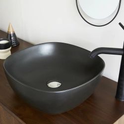 Vasque bol en céramique noire 41